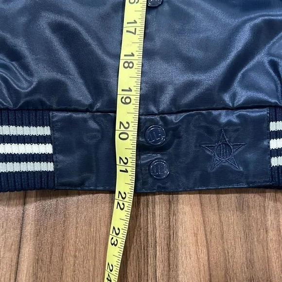 Yankee White & Blue Bomber Jacket MLB by JH Design Size S (5-6) Kids - Picture 13 of 15